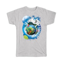 Ecolife Environmental Protection : Gift T-Shirt Eco Friendly Green Nature Globe  - £14.08 GBP
