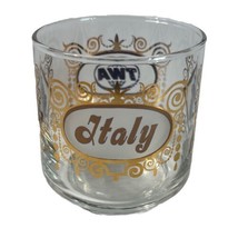 Vintage TWA Airlines The world of Italy Drinking glass tumbler - £19.02 GBP