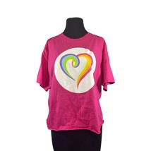 Care Bears Unlock the Magic Rainbow Heart Togetherness Crop Shirt Size L... - £19.93 GBP