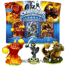 Activision Skylanders Spyro&#39;s Adventure 3 Pack Set Eruptor, Chop Chop And Bash - £50.92 GBP