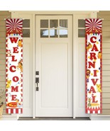 Welcome Carnival Circus Yard Door Banner Carnival Theme Birthday Party D... - £24.43 GBP