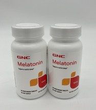 GNC Melatonin 10 mg - Exp. 01/25 - Twin Pack - 60 Vegetarian Tablets Eac... - £13.65 GBP