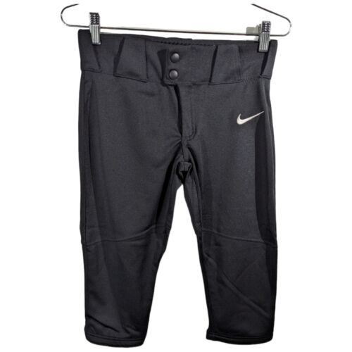 Boys Black Baseball Knickers Size Small Youth Kids Nike Swoosh in Front - £31.77 GBP