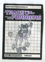Vtg 1984 Transformers Instruction Booklet Thrust Decepticon Manual G1 Ta... - $9.99