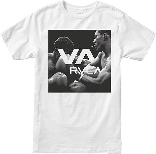 Primary image for RVCA Big Box Va T Shirt Mens S White Short Sleeve Nick the Tooth NEW
