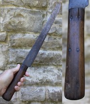 Primitive 1800&#39;s primitive butcher knife antique OLD long 23 3/4&quot; HAND F... - £78.35 GBP