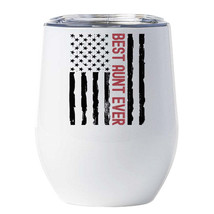 Best Aunt Ever Tumbler 12oz Vintage American Flag Tea Cup Christmas Gift For Her - £18.21 GBP