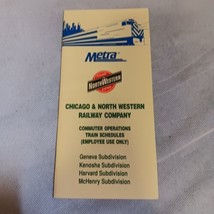 Metra Chicago and NorthWestern Employee Timetable 1995 - $8.95