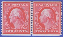 photo generic - USA 2c Washington (1908-1922) 2 cents postage stamp pair stamps - £79.09 GBP