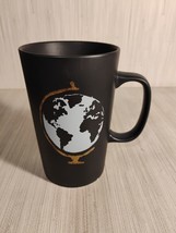 StarBucks 2015 World Globe Matt Black Coffee Mug 16 Oz - $7.96