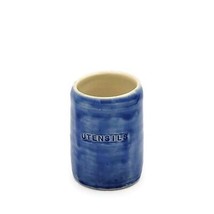 Blue Handmade Ceramic Utensil Holder For Kitchen Wooden Utensils Vase Crock - $86.10