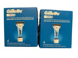 Gillette Razor &amp; Shave 2 Treo Gel 0.37 FL OZ Travel Disposables - £8.17 GBP