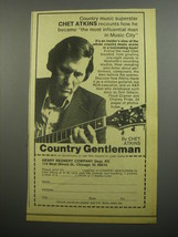 1974 Country Gentleman Book by Chet Atkins Advertisement - £14.54 GBP