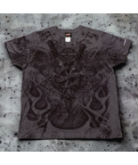 Harley Davidson AOP Shirt All Over Eagle And Sword Double Sided Gray XL - £15.64 GBP