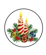 1.2&quot; Round 48 Christmas Candles Envelope Seals Labels Stickers - $6.12 CAD