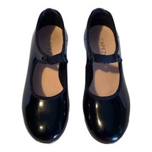 Capezio Girls Tele Tone Tap Dance Shoes Size 1 M Black Elastic Strap - £16.38 GBP