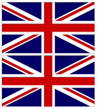 2x United Kingdom Flag 4&quot; Sticker Vinyl Union Jack British Stickers Decals UK - £2.97 GBP