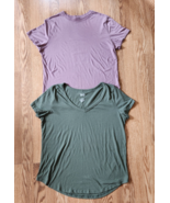 2 Pullover Tops Size Large So, A New Day Casual Tee V-Neck, Crew Neck Pu... - $10.69