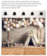 Bohemian Backdrops Pillow Background Dream Catcher Baby Shower Birthday - $223.52 MXN