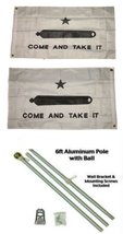 2x3 2&#39;x3&#39; Gonzales Gonzalez Come And Take It Double Sided 2ply Flag Aluminum Pol - £31.07 GBP