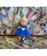 Hand Crochet Dress For Barbie Baby Krissy Or Same Size Dolls #148 - $16.46 CAD