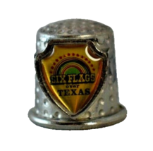 Six Flags Over Texas Souvenir Collectors Metal Thimble - £10.70 GBP