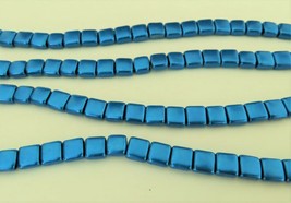25 6 x 6 x 3 mm CzechMates Two Hole Tile Beads: Saturated Metallic - Galaxy Blue - £1.74 GBP