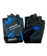 WULI Half Finger Cycling Gloves Large Black Blue Lightweight Breathable ... - $168.93 MXN