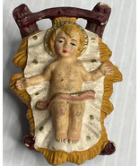 Vintage Replacement Baby Jesus in the Manger for 3&quot; Nativity Scene Made ... - $18.76