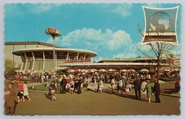 1964 New York World&#39;s Fair Schaefer Center Unique Architecture Vintage Postcard - $14.45