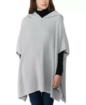 Womens Hooded Knit Poncho Grey One Size Charter Club $68 - Nwt - £14.36 GBP