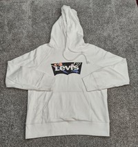 Levis Hoodie Adult Small White Tropical Hooded Sweatshirt Long Sleeve Sa... - $24.99