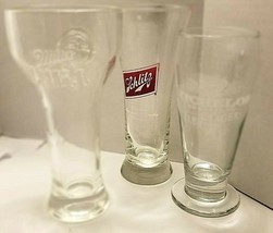 Lot of 3 VINTAGE Beer Glasses Schlitz, Miller Chill &amp; Michelob GLASS - £6.77 GBP