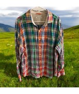 Tommy Bahama 100% Linen Shirt SIZE Large Plaid Button Up Long Sleeve Mul... - $33.66