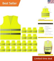 Yellow Reflective Safety Vests - 20 Pack for Men &amp; Women, Ultimate Visib... - $74.99
