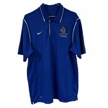 Nike Polo Dri Fit Shirt Aurora University Spartans Football Mens Size Med Blue - £9.67 GBP