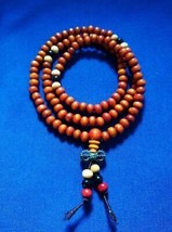 Wooden rondelle natural beads stretch bracelet or necklace 128 beads plus 2 - £10.09 GBP