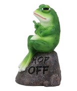 Hop Off! Rude Feisty Toad Frog Flipping The Bird Finger On Landscape Roc... - $36.75 CAD