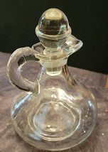 VINTAGE CLEAR GLASS OIL & VINEGAR CRUET image 2