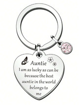Heart Shaped Pendant with Rhinestones Novelty Gift for Aunt from Nephew ... - $4.91