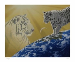 William Schim Schimmel &quot;A Golden Future&quot; White Tigers Giclee paper $1200 Retail - £213.86 GBP