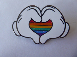 Disney Trading Pins 165073     Mickey - Hands - Heart - Rainbow - Glitter - $14.00