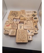 Lot Of 32 Stamps , Stampin&#39; Up, Hook Line &amp; Inkers, JL Design Co, Stamp ... - $9.00