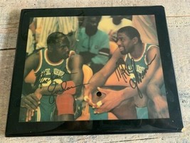 1990&#39;S Michael Jordan Magic Johnson Signed Photo Reprint Autographed 10x12 - £33.35 GBP