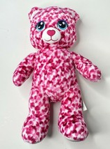 Build A Bear Pink Hearts Camo Love Valentines BAB 2017 Stuffed Animal 16&quot; - £12.74 GBP