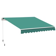 Outsunny 10&#39;x8&#39; Green Retractable Patio Awning UV/Water-Resistant - $253.99