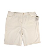 NWT Bob Mackie Wearable Art Women&#39;s XL White Stretch Smart Denim Shorts ... - $26.46 CAD