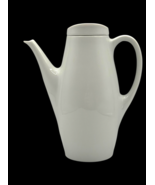 Johann Haviland Bavaria Germany White Coffee Tea Pot 7.5&quot; MCM Deco Sleek... - $53.73 CAD