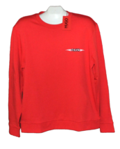 Hugo Boss Dungus Red  Logo Long Sleeve Cotton Men&#39;s Sweater Regular Fit ... - $108.08