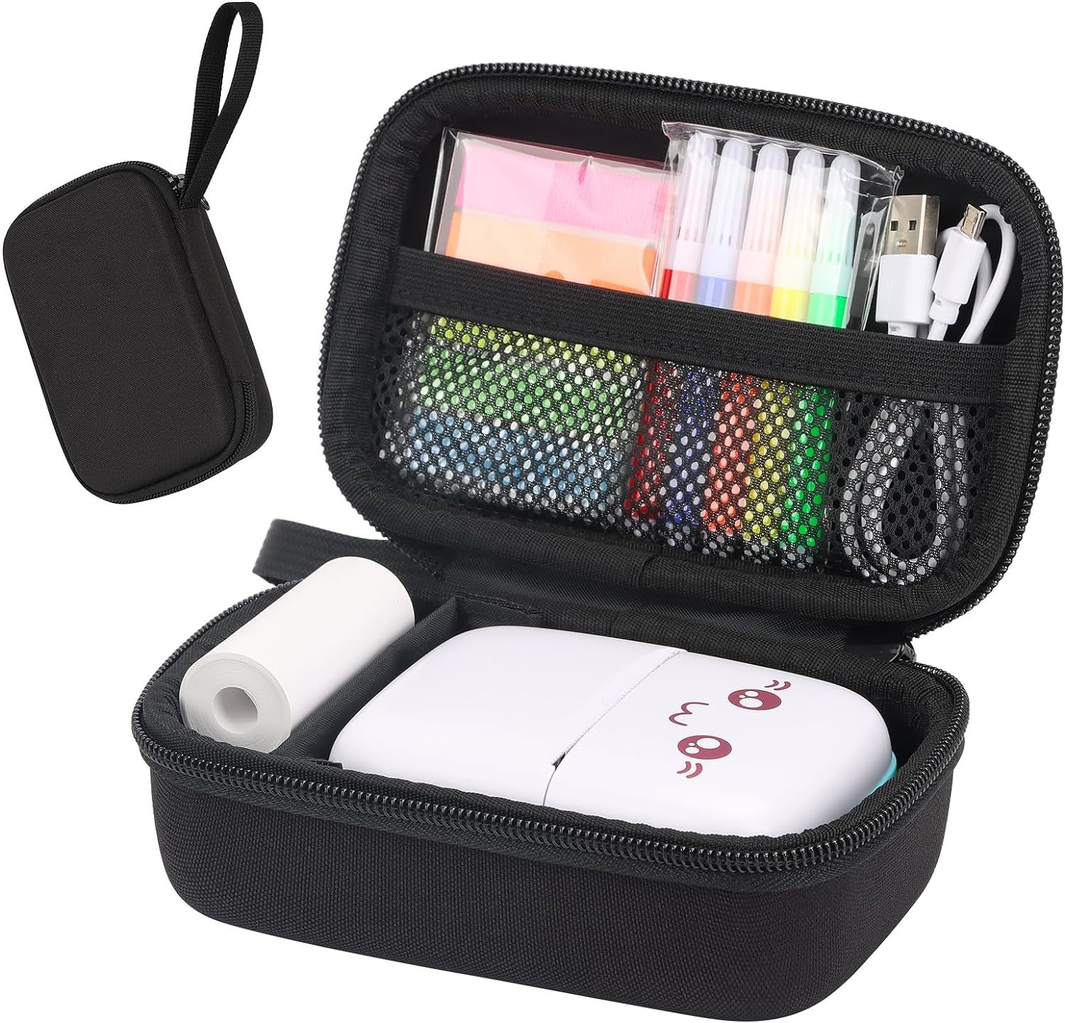 The Mini Thermal Printe Hard Travel Case With Zipper Mesh Pocket (Small) Is - $26.98